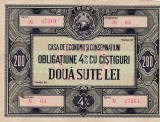 OBLIGATIUNE CEC R.P.R.DOUA SUTE LEI