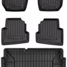 Set Covorase Auto Cauciuc Negro Volkswagen Polo 4 9N 2002-2009 Pro Line Tip Tavita 3D 3D407220 + Tavita Portbagaj Negro Volkswagen Polo 4 9N 2001-2009