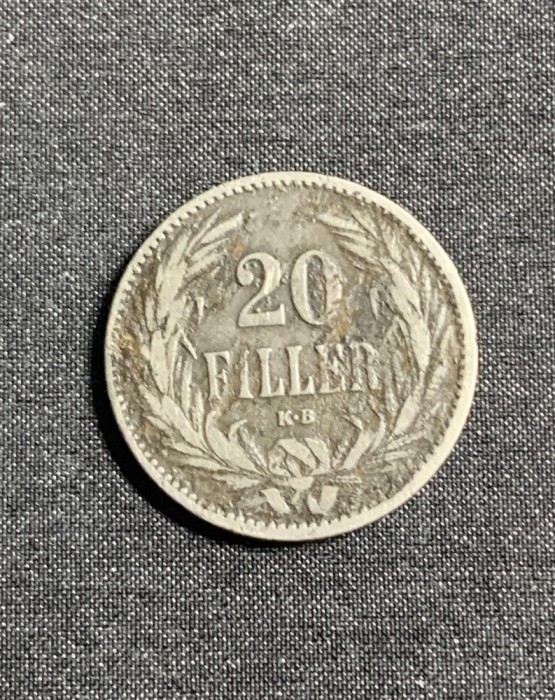 Moneda 20 filler 1894 Ungaria