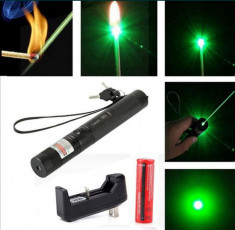 Laser Pointer Verde 303 Proiectie stele 3D Lanterna Laser +Incarcator foto