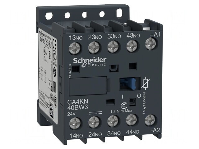 Contactor 4P NO 24VDC 10A DIN CA4KN40BW3