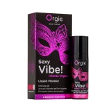 Gel ORGIE Sexy Vibe! Liquid Vibrator - Intense, stimulare clitoris si excitare, efect incalzire si furnicaturi, 15 ml