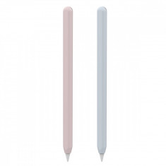 Set Huse Pencil Sleeve 2x pentru Stylus Pen Apple Alb si Albastru foto