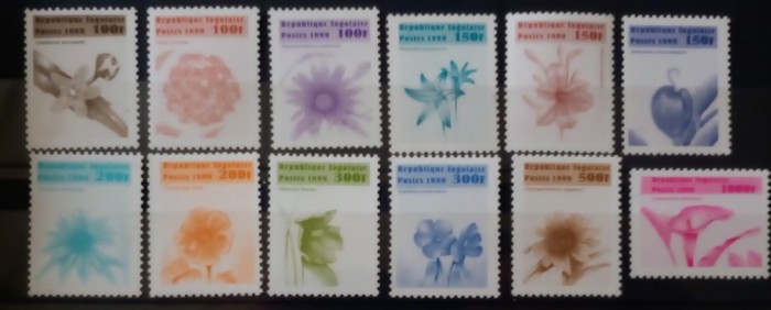 Togo 1999 flori plante serie 12 b nestampilata