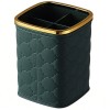 Organizator Suport Elegant Pufo Luxury Style pentru Ustensile Machiaj sau Periute de Dinti - Design Modern, Verde