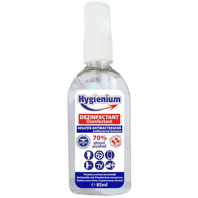 Solutie dezinfectanta pentru maini Hygienium, efect antibacterian, 85 ml foto