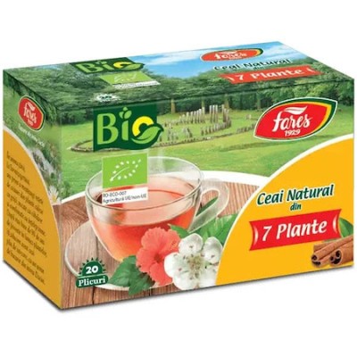 Ceai din 7 Plante Bio 20 plicuri Fares foto