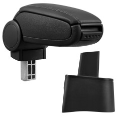 [pro.tec] Marca specifica pentru cotiera auto Seat Ibiza 6L - cotiera auto - cu compartiment pentru depozitare - imitatie piele - negru HausGarden Lei foto