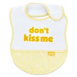 Cumpara ieftin Baveta BabyJem din bumbac Dont Kiss Me (Culoare: Galben)