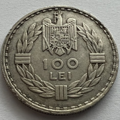 100 Lei 1932 Paris, Argint, Carol II, Romania, RARA!