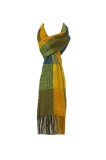 Fular casmir P unisex 8, Dacali, galben/portocaliu, Multicolor