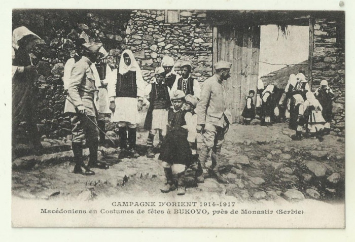 cp real foto ww1 Campania din Orient : Macedoneni in costume populare din Bukovo