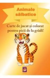 Animale salbatice. Carte de jucat si colorat pentru picii de la gradi!