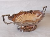 Superb Centru de Masa Vechi, Argintat, Art Nouveau, 48,2x23,7x18,3cm, Fructiere