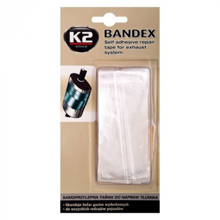 Banda autoadeziva reparat toba esapament Bandex K2 5x100cm K2B305