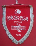 Fanion volei - FEDERATIA de VOLEI din TUNISIA ( Campionatul Mondial de Volei Masculin din 1974)