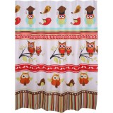 Perdea duș Kids Bufniță, Poliester, 180&times;200 cm &ndash; Decoratic și Funcțional