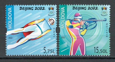 Moldova 2022 Mi 1182/83 MNH - JO de Iarna, Beijing foto