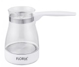 Cumpara ieftin Ibric electric Floria ZLN8139 Alb, carcasa din sticla, capacitate de 0.5 Litri, putere 800W