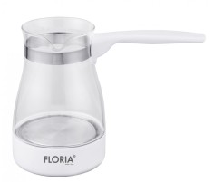 Ibric electric Floria ZLN8139 Alb, carcasa din sticla, capacitate de 0.5 Litri, putere 800W
