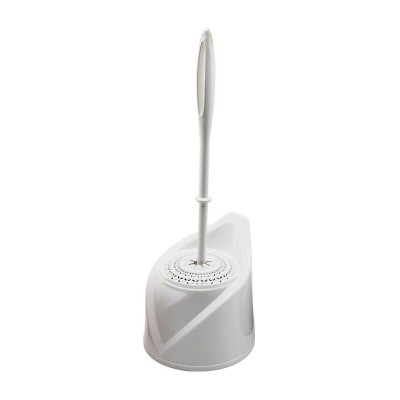 Perie WC cu suport, din plastic, Y440, alb foto