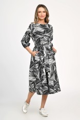 Rochie Dama, Eranthe, Leafy Black V312 - L