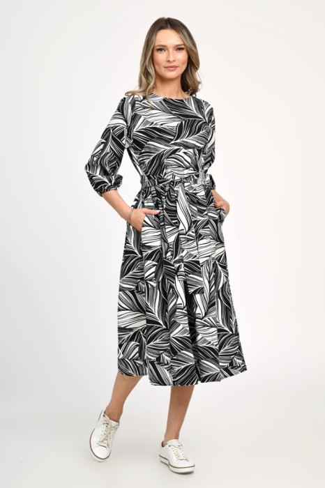 Rochie Dama, Eranthe, Leafy Black V312 - L