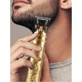 Masina Profesionala de tuns barba si contur cu acumulator, incarcare USB, GOLD