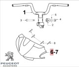 Cumpara ieftin Carena superioara ghidon originala Peugeot Vivacity - Vivacity 2 2T 50-100cc (neagra)