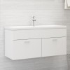 VidaXL Dulap cu chiuvetă &icirc;ncorporată, alb, lemn prelucrat 3070847
