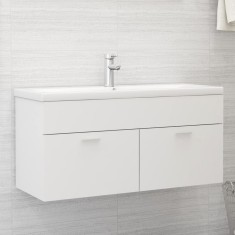 vidaXL Dulap pentru chiuvetă, alb, 100x38,5x46 cm, PAL 804674