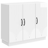 vidaXL Bufet Alb foarte lucios 89 x 34,5 x 77 cm Lemn prelucrat 895339