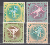 M2 TS6 4 - Timbre foarte vechi - Sharjah - Iocurile olimpice Tokio 1964, Sport, Nestampilat