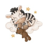 Cumpara ieftin Sticker decorativ Zebra, Multicolor, 56 cm, 6061ST, Oem