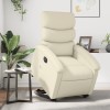 VidaXL Fotoliu rabatabil electric cu ridicare, crem, piele ecologică 3204055