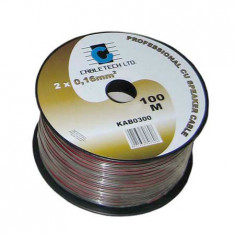 Cablu difuzor negru/rosu 2x0.5mm cupru 1m Cabletech KAB0306