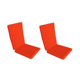 Set 2 perne decorative pentru scaun de bucatarie cu spatar, dimensiune sezut 42x40 cm, spatar 42x50 cm, culoare orange, Palmonix