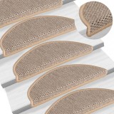 Gossi covorase scari autoadezive 15 buc. bej deschis 56x17x3cm sisal