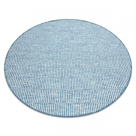 Covor sisal Loft 21198 Boho cerc fildeş argintiu albastru, cerc 120 cm