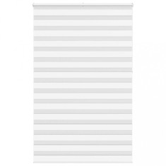 vidaXL Jaluzea tip zebra alb lățime țesătură 145,9 cm poliester