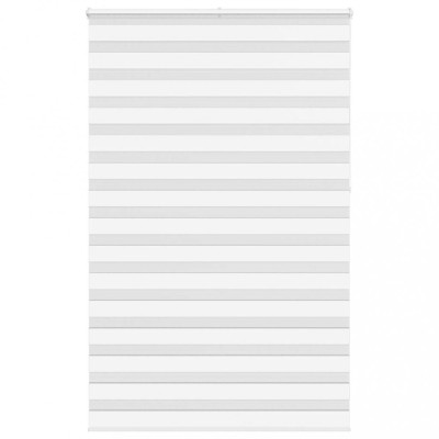 Jaluzea tip zebra alb lățime țesătură 135,9 cm poliester foto