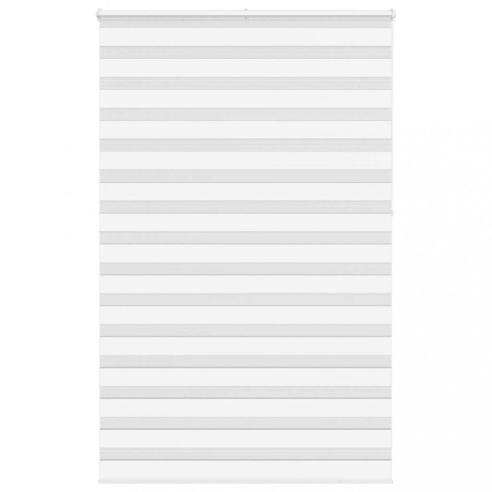 Jaluzea tip zebra alb lățime țesătură 135,9 cm poliester