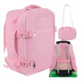 Rucsac de calatorie 40x25x20 cm roz Trizand, tip bagaj de mana