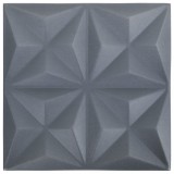 Cumpara ieftin Panouri de perete 3D 24 buc. gri 50x50 cm model origami 6 m&sup2;