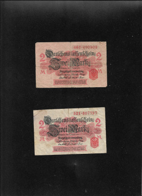 Set Germania 2 x 2 mark marci 1914 hartie diferita foto