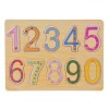 Puzzle Educativ Lemn, Cifre, 10 Piese, Multicolor, 29x21.5cm, Oem