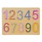 Puzzle Educativ Lemn, Cifre, 10 Piese, Multicolor, 29x21.5cm