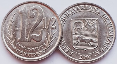 1712 Venezuela 12 1/2 centimos 2007 km 90 UNC foto