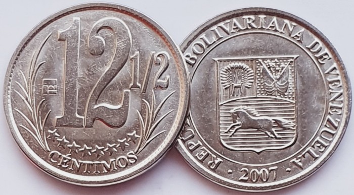 1712 Venezuela 12 1/2 centimos 2007 km 90 UNC