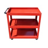 Carucior metalic pentru scule cu 3 rafturi si roti, 760x710x355 mm